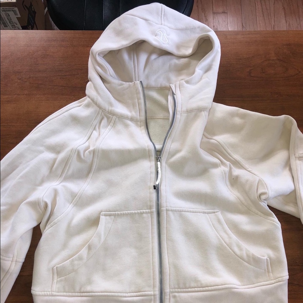 Lululemon white scuba hoodie